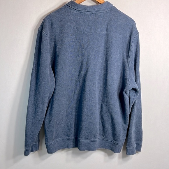 Tommy Bahama Relax 100% Cotton Sweatshirt Blue Swordfish Quarter Zip XL - Picture 8 of 9